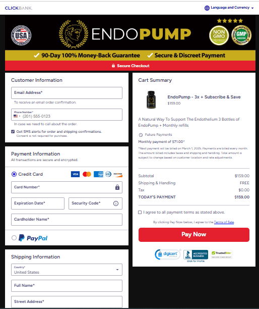 EndoPump Checkout